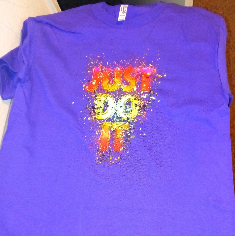 Hand pressed just do it t-shirt